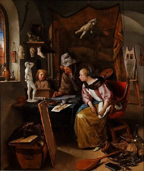 Jan Steen The Drawing Lesson oil painting image